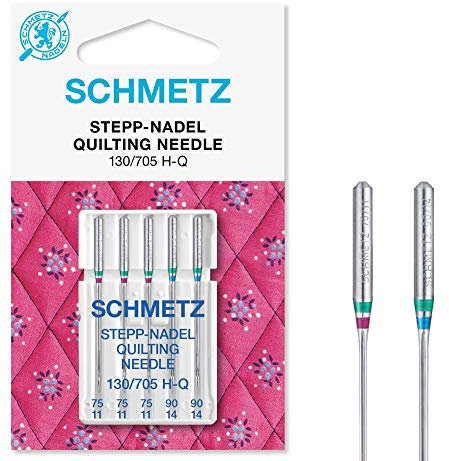 SCHMETZ | 5 Aiguilles pour machines à coudre | Quilting | 130/705 H-Q | Grosseur 75/11-90/14