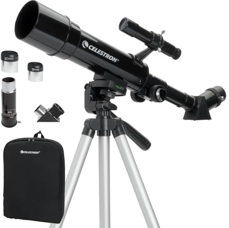 Celestron 21038 Travel Scope 50 Portable Refractor Telescope Kit with Backpack, Black