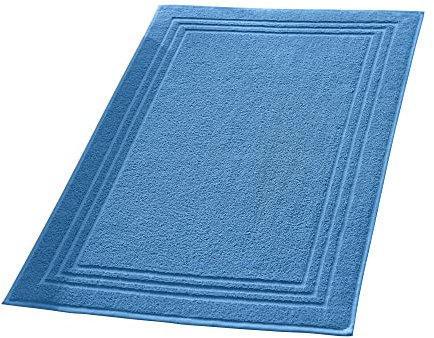 Erwin Müller Badteppich, Badematte, Duschvorleger Heidelberg 100% Baumwolle hellblau Größe 50x80 cm - sehr weich, schnell trocknend, strapazierstark