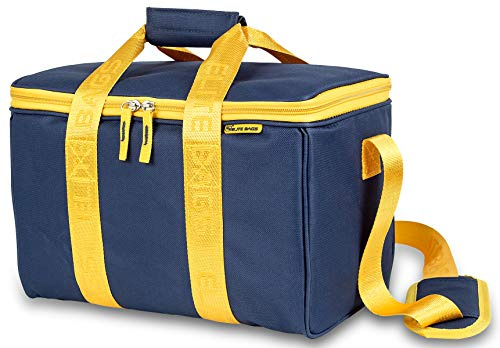 Elite Bags, Maletín médico profesional, MULTY´S, Bolsa de emergencias multiusos, Maletín primeros auxilios, Lavable, Cierre de velcro, Botiquín de primeros auxilios, Loneta, Azul y amarillo