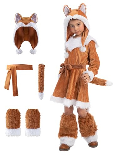 Spooktacular Creations söta flickor räv tvättbjörn kostym set för halloween utklädningsfest, cosplay, djungel-tema fest