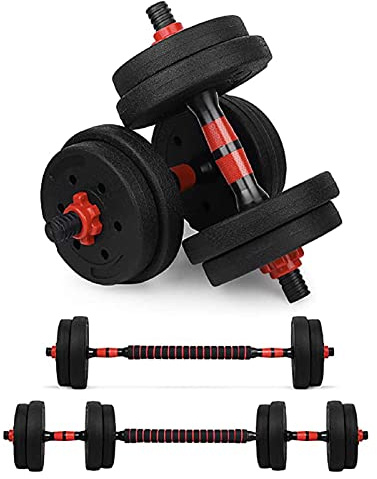 BCBIG Adjustable-Dumbbells-Sets,Free Weights-20lb(10lb*2) Dumbbells Set of 2 Convertible To Barbell A Pair of Lightweight for Home Gym,Women and Men Equipment