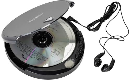Reflexion PCD-400 - Reproductor de CD portátil (Incluye Auriculares), Color Negro