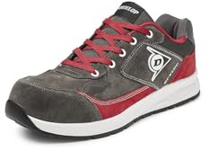 Dunlop Zapato de Seguridad S3 Flying Luka Gris Carbón en Piel de Ante, Repelente al Agua con Puntera de Composite - DL0201054 (2021 Edition) Talla 44