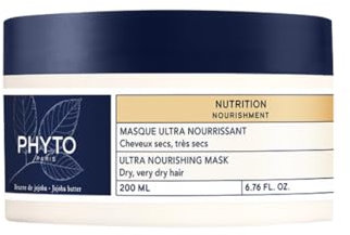 Phyto Paris - Nutrition - Masque Cheveux Ultra Nourrissant - Masque Capillaire Nourrissant Sans Silicone - Soin Cheveux Secs et Abîmés Naturel au Beurre de Jojoba et Mauve Blanche