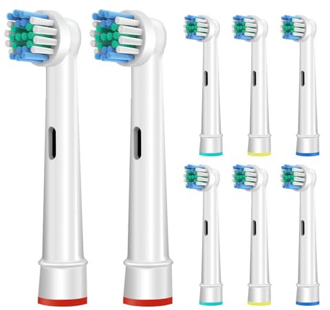 Aufsteckbürsten Kompatibel mit OralB - Precision Zahnbürstenaufsatz für OralB Pro 2 / Vitality 100 / Genius X Zahnbürste Elektrische, Ersatzbürsten für die Präzise Reinigung um Zähne (8 Stück)