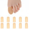 Sibba Lot de 10 Coussinets de Protection Respirants en Silicone Avec Trous pour Orteils Couvre Orteils Confortables Beige Attelle pour Orteils en Marteau pour Frotter les Cors et Les Ongles