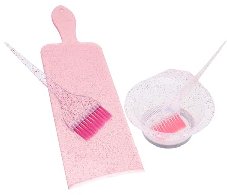 NOLITOY Kit de Tinte Cabello Pincel y Cuenco de Pp, Operación Fácil y Agarre Cómodo para Uso en Casa y Teñido Profesional