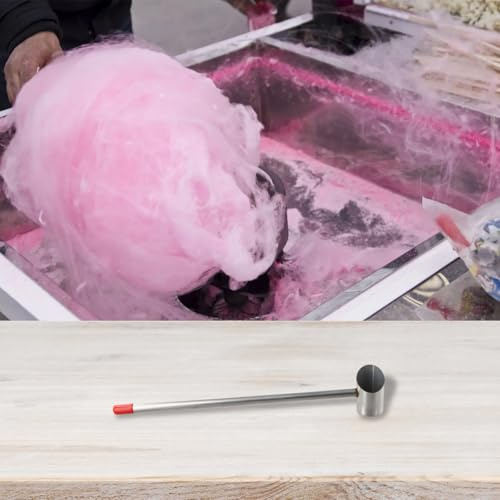 Cuchara para máquina de algodón de azúcar, cuchara de acero inoxidable para alimentos (tamaño grande)