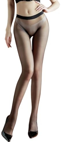 JoyJoyLing Medias sin costuras para mujer Mat Transparentes Medias finas de nylon resistentes al desgarro no rodante 0DEN