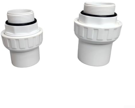 QuivyLivy Connecteur de pompe de piscine en PVC, raccord de tuyau fileté mâle pour filtre à sable et pompe à eau, joint de raccordement fileté externe robuste, résistant aux intempéries (3,8 cm)