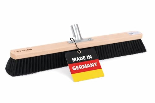 Saalbesen Kunsthaar Borsten 60cm Metall-Stielhalter 24mm Besen ohne Stiel | Weiche schwarze Kunsthaar-Borsten, Ohne Stiel, Für Innen, Hallenbesen