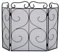 Fire Vida Protector de chispas Tapton de 3 Paneles, Metal, Negro, H 58 x W 81 x D 23 cm Approx
