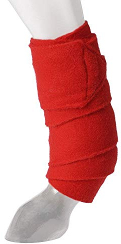 JTI Tough-1 Miniature Pony Red Show Sheep Goat Thick Fleece Deluxe Polo Leg Wraps Bandages