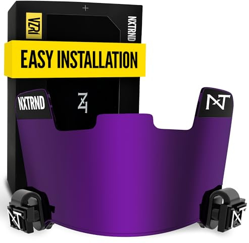 Nxtrnd VZR1 - Visera para Casco de fútbol Americano, tecnología de Lente Plana, para Adultos y niños, Morado