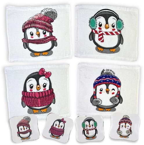 MIK funshopping Set di panni magici per la magia, regalo per bambini Tombola (set da 4 pinguini)