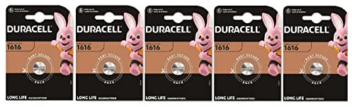 5 x Duracell 1616 Lithium (5 Blister à 1 Batterie) 5 Batterien