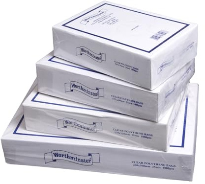 Bag It Plastics Polythene 'Heavy Duty' Food Grade Storage Bags | 12 x 18 / 300mm x 450mm | Box of 1000 | Clear Polythene Bags Suitable for Sandwiches, Freezers, Fruit and Food Storage