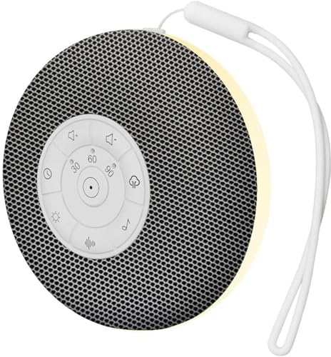 ZOESON Máquina de ruido blanco con luz nocturna LED, terapia de 39 sonidos relajantes para dormir, guardería, viajes, altavoz inalámbrico portátil, recargable por USB continuo o temporizador