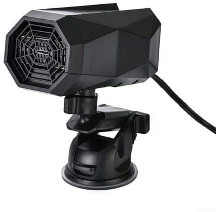 Feegow Auto-Heizung, tragbarer Auto-Ventilator mit starkem Saugnapf, 12 V, 150 W, Auto-Heizlüfter, Anti-Beschlag, Auto-Defroste, Windschutzscheiben-Defroster