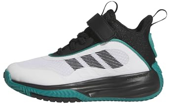 adidas Unisex niños Ownthegame 3.0 Shoes, FTWR White/Core Black/Pure Teal, 35 EU