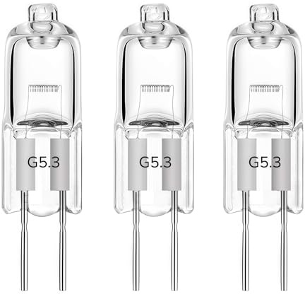 LISOCLU Lampade alogene G5.3 12v 24v 36v 220v 110v 20w 35w 50w 70w 100w 150w Bianco caldo 3000k Dimmable, Lampadine alogene per faretti MR16, Forma tubolare (220V-20W/3PCS)