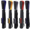 Golftasche/Pencilbag/Reisebag/Rangebag/Pistolbag/Tragebag mit integrierter Schutzhaube und Außentasche | für bis zu 8 Schläger | 1 Pack Killagolf©-Tees Free (orange-schwarz)