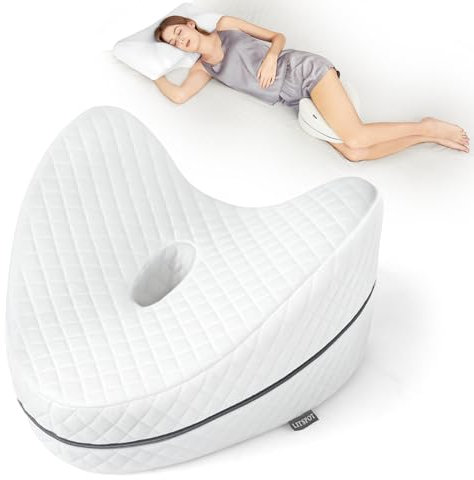 LITSPOT Almohada Ortopédica para Pierna y Rodilla, Espuma con Memoria, Cojin para Rodillas lmohada Ortopédica, Soporte para el Tobillo y la Rodilla – Cojín Ergonómico Dormir de Lado