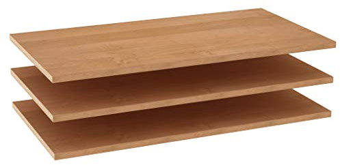 WIEMANN Einlegeboden für Kleiderschrank, 96,4 cm Breite, 3-er Set, Regalboden, Wäscheboden, in Erle-Nachbildung, BHT 96,4 cm x 2,2 cm x 51,5 cm