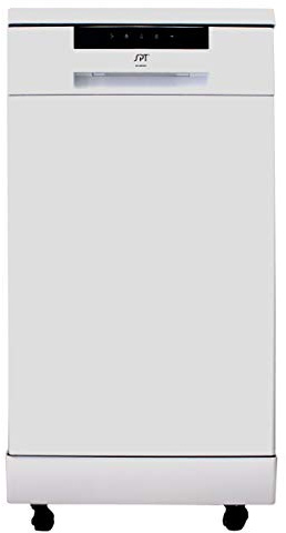 SPT SD-9263WB 18″ Wide Portable Dishwasher with ENERGY STAR, 6 Wash Programs, 8 Place Settings and Stainless Steel Tub – White