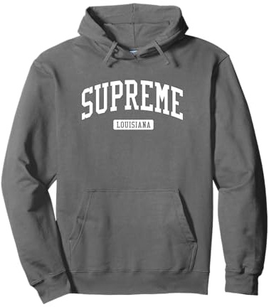 Design sportif vintage Supreme Louisiana LA Sweat à Capuche
