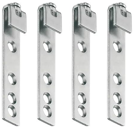 cyclingcolors 4x Ferrure de suspension meuble acier zingué à visser droit 14 x 70mm pour élément haut Armoire Cuisine Salle de bain Raccord Connecteur Support Fixation Assembleur Butée