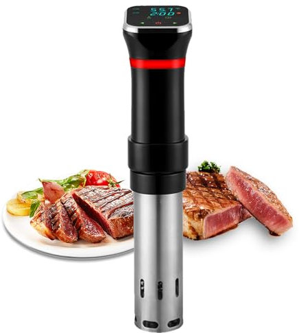 YIWENG Máquina Sous Vide Circuladores de Inmersión 1100W Ultra Silencioso Acero Inoxidable Sous Vide Cocina de Precisión Aparatos de Cocina con Control Táctil Temperatura Precisa