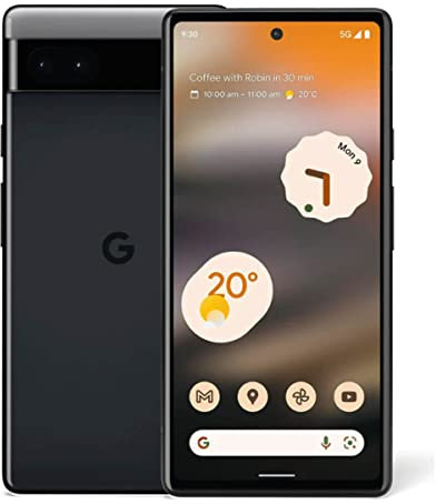 Google Pixel 6A - Smartphone 128GB, 6GB RAM, Dual Sim, Charcoal Black (Reacondicionado)