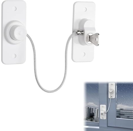Lucchetto Frigorifero Bambini, Serrature di Sicurezza per Bambini, Blocca Cassetti Credenza Armadi con Chiavi, Bambino Chiusure di Sicurezza, Per Frigorifero, Lavatrice, Mobile, Finestra, Bianco