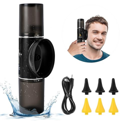 Ohrenreiniger Ohrenschmalz Entferner, Seutgjie Elektrischer Ohrreinigungsgerät Ohrenspülung IPX7 Wasserdicht Abwasserrückgewinnung mit 4 Reinigungsmodus für Erwachsene Kinder