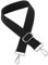 ASFWAGQ Breite Umhängetaschen Strap, Verstellbar Taschengurte, Canvas Handtasche Taschenriemen, Schultergurt Breit 3.8cm, Schwarz