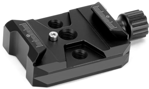 Koolehaoda Morsetto a piastra a sgancio rapido Supporto per fotocamera Arca Swiss QR Clamp Adapter con foro per vite da 3/8 e 1/4 compatibile con stabilizzatore per fotocamera DSLR Treppiede Slider