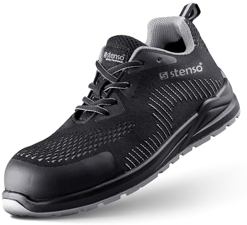 Race Pro S1PS MF SR Zapatos De Seguridad para Hombre Mujer - Zapatillas Seguridad - Calzado Transpirable Ligero De Seguridad S1 Negro 42