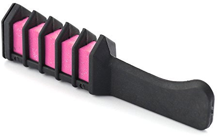 FGUUTYM Hair Salon Crayo avec peigne à la craie pour cheveux, poudre temporaire, mascara, soin des cheveux, craie (rose, taille unique)