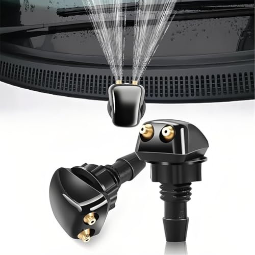 JEYORZY 2 Pezzi Piccoli Getti Lavavetri per Parabrezza, con Ugello Auto Parabrezza Anteriore Ugello Doppio Foro Finestra Rondella, Uugelli Spruzzatori Universali Acqua Tergicristallo