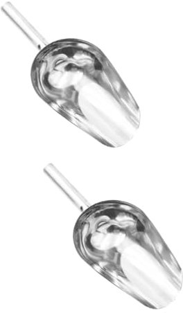 Ciieeo 2 Stück Eislöffel Schlägel Und Hämmer Hühnerfutter Hähnchenschredderwerkzeug Einstellbar Kaffeebohne Mikrochip Zerhacker Spatel Soße Trichter Hilfe Auslösen Silver Rostfreier Stahl