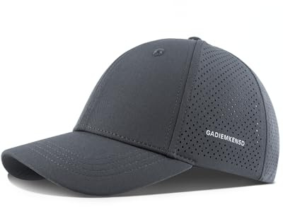 GADIEMKENSD Snabbtorkande basebollkeps UPF 50+ Laser Cut Mesh Ball böjd skärm justerbar snapback keps