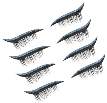 Alipis Adesivi Per Ciglia Glitterate Riutilizzabili Da Palcoscenico, 4 Paia, Facile Applicazione, Decorazione Trucco Occhi Per Donne e Ragazze, Effetto Luminoso Per Spettacoli e Feste