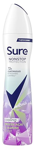 Sure Women Nonstop Protection Frozen Açaí & Jasmine Anti-Perspirant Aerosol cooling deodorant spray 72h non-stop sweat & odour protection 250 ml - Pack of 6