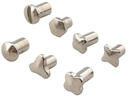 100 viti for occhiali con filettatura interna for cerniere delle aste dei ponti, diverse misure(2.1x6x3.2mm)