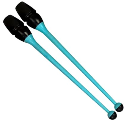 LOVIVER 2 bâtons de Gymnastique, Accessoires de Fitness, bâtons artistiques pour Enfants et Adultes, Longueur 41 cm, équipement d'entraînement Rythmique, Bleu