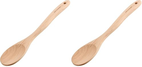 Fackelmann Cucchiaio da cucina, in legno di faggio naturale, Utensile da cucina resistente per mescolare, servire e cucinare, ottimo per pentole antiaderenti, non rovina le superfici, dimensioni 30 cm