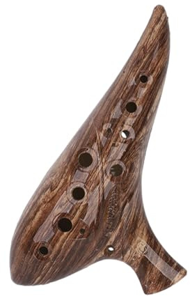 F Fityle Ocarina de 12 Agujeros para Fiestas, Elegante Instrumento Musical Coleccionable en Forma de C para Principiantes Y Adultos.
