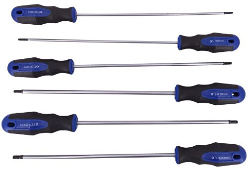 US PRO B1521 Jeu de 6 tournevis extra longs 250 mm Torx T10-T30